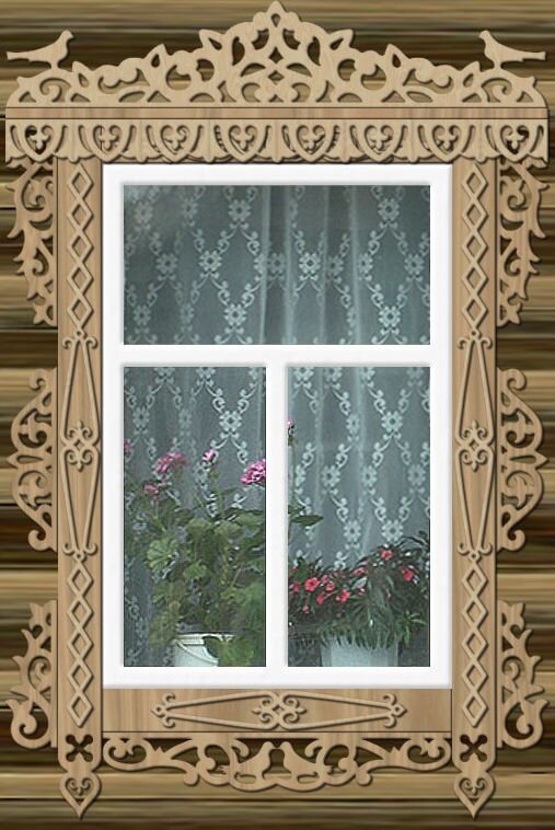 Intra απο ξύλο plywood 3mm-4mm πάχος - Ξύλινο Παράθυρο Διακόσμηση Πλατφόρμας Δίασταση 30x30 cm Intraeaxys-yon09xk7