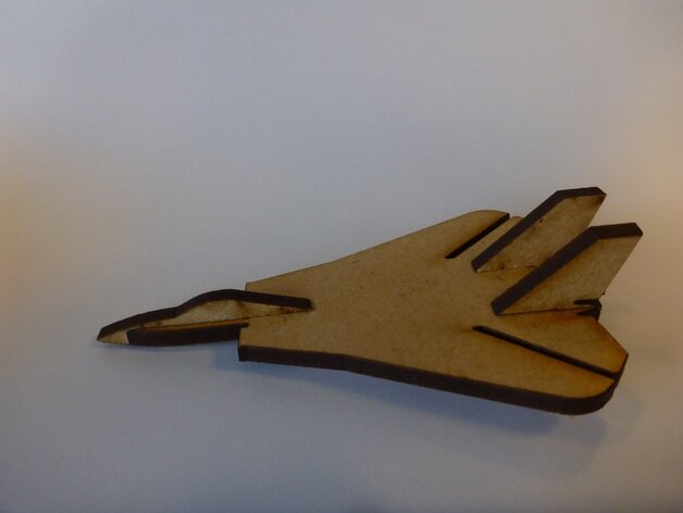 Intra απο ξύλο plywood 3mm-4mm πάχος - Lasercut Mini F14 Tomcat Fighter Aircraft Δίασταση 30x30 cm Intraeaxys-eo4qynw7