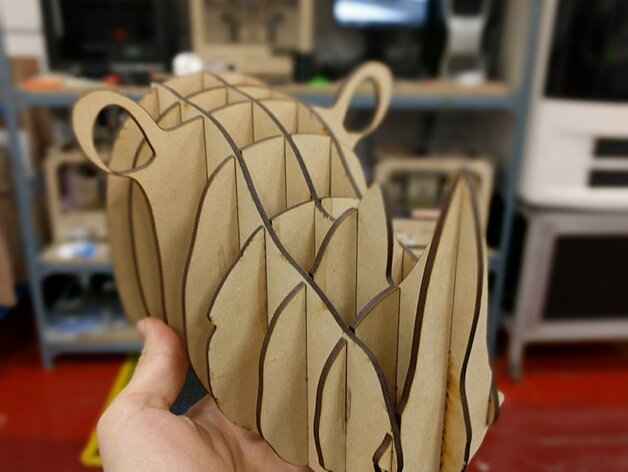 Intra απο ξύλο plywood 3mm-4mm πάχος - Αρχείο PDF 3D Puzzle Rhino Head Δίασταση 30x30 cm Intraeaxys-voq2prjo