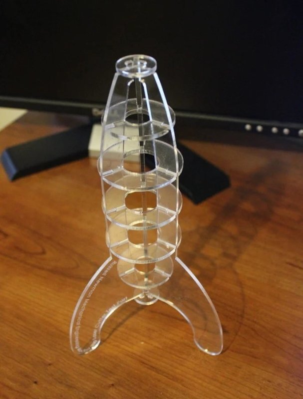 Intra απο ξύλο plywood 3mm-4mm πάχος - Snap Together Space Rocket Δίασταση 30x30 cm Intraeaxys-p7yr9zro