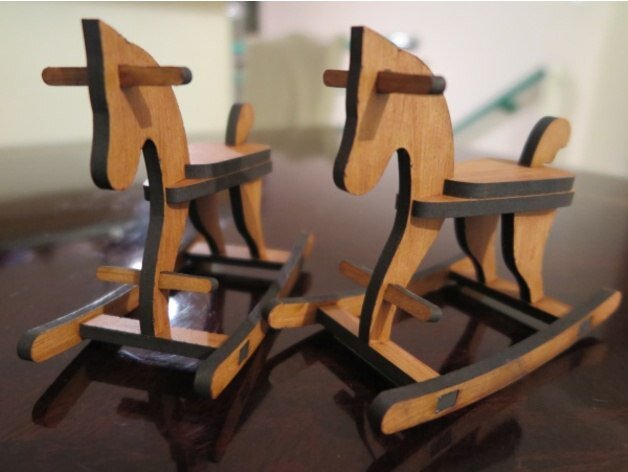 Intra απο ξύλο plywood 3mm-4mm πάχος - ting Rocking Horse Δίασταση 30x30 cm Intraeaxys-r1z2vmw1