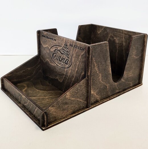 Intra απο ξύλο plywood 3mm-4mm πάχος - Θήκη χαρτοπετσέτας με θήκη για αλάτι & πιπέρι Οργανωτή αποθήκευσης για κουζίνα και τραπεζαρία Δίασταση 30x30 cm Intraeaxys-ro6y3mn7