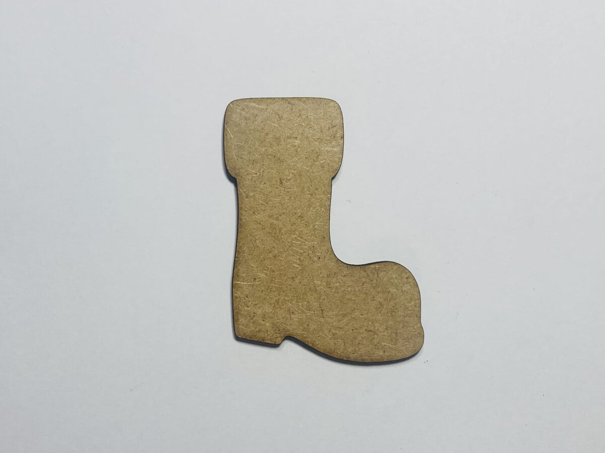 Intra απο ξύλο plywood 3mm-4mm πάχος - Santa Boot Wood Shape For Craft Δίασταση 30x30 cm Intraeaxys-zo9yq6x7