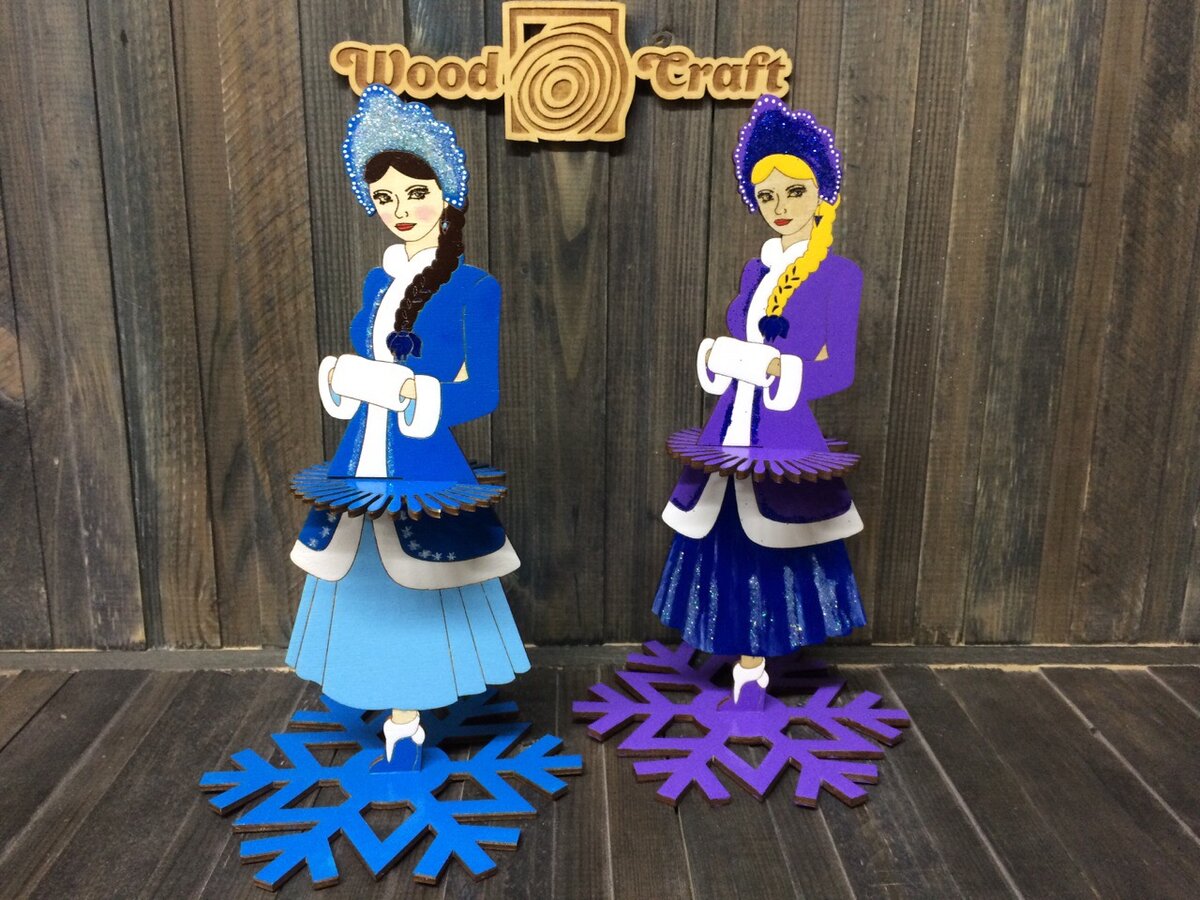 Intra απο ξύλο plywood 3mm-4mm πάχος - Πρότυπο θήκης χαρτοπετσέτας Snow Maiden Δίασταση 30x30 cm Intraeaxys-eo20rwl7