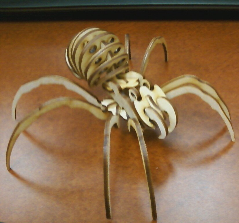 Intra απο ξύλο plywood 3mm-4mm πάχος - Spider 3D Puzzle Δίασταση 30x30 cm Intraeaxys-51rrljm1