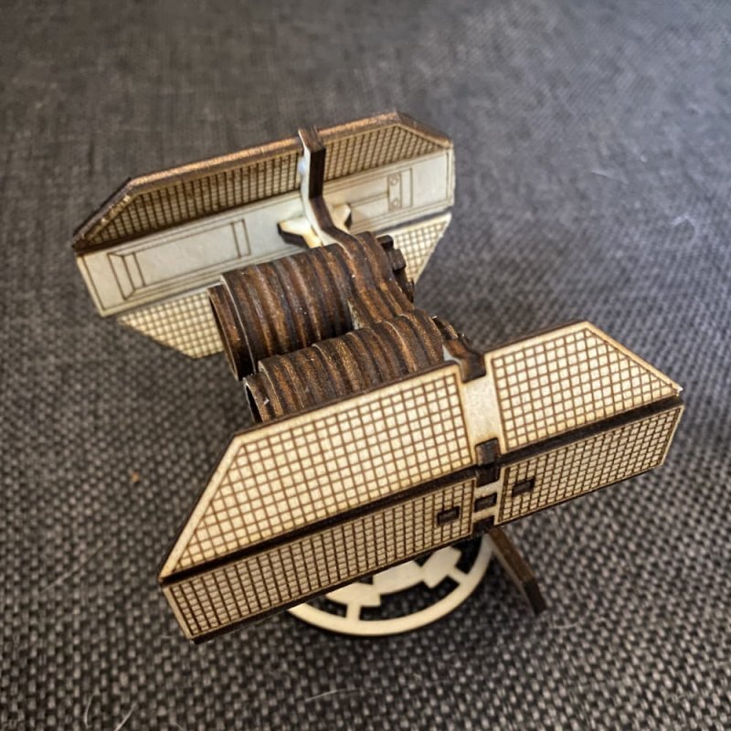 Intra απο ξύλο plywood 3mm-4mm πάχος - Mini Star Wars TIE Bomber Δίασταση 30x30 cm Intraeaxys-yonempyo