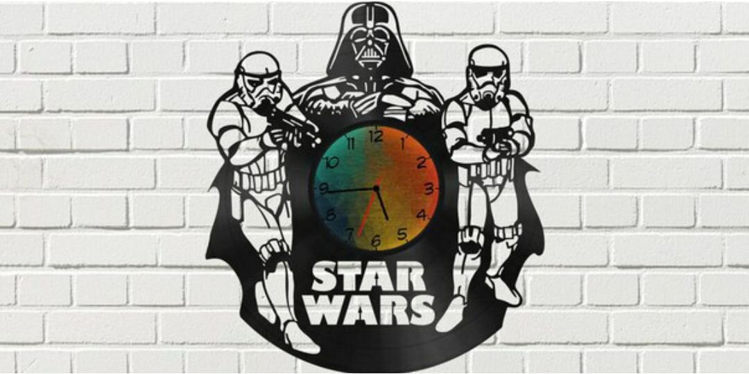 Intra απο ξύλο plywood 3mm-4mm πάχος - Star Wars Clock Plans Darth Vader Stormtrooper Δίασταση 30x30 cm Intraeaxys-p7y6rroq