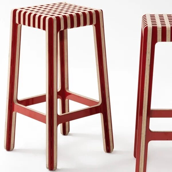 Intra απο ξύλο plywood 3mm-4mm πάχος - Πρότυπο δρομολογητή CNC σκαμνιού Δίασταση 30x30 cm Intraeaxys-67wl0v21