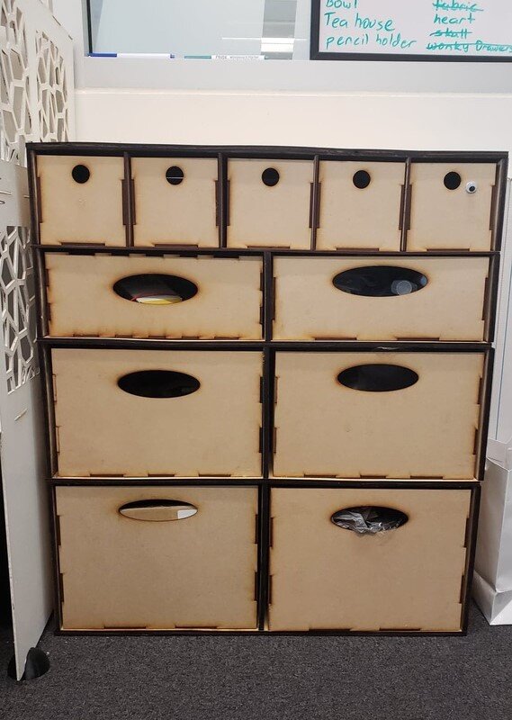 Intra απο ξύλο plywood 3mm-4mm πάχος - Ντουλάπι αποθήκευσης γραφείου Δίασταση 30x30 cm Intraeaxys-6o3y5qj7