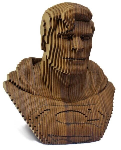 Intra απο ξύλο plywood 3mm-4mm πάχος - Superman Head Sculpture Ξύλινη τέχνη με στρώσεις Δίασταση 30x30 cm Intraeaxys-yon0ypk7
