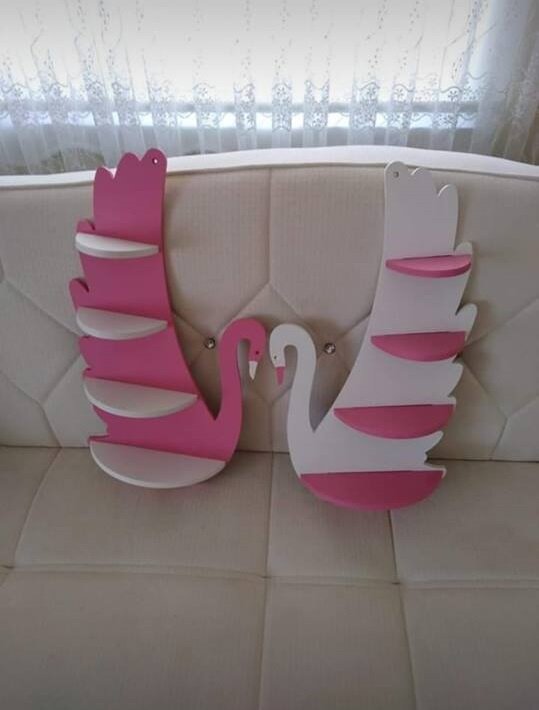 Intra απο ξύλο plywood 3mm-4mm πάχος - Swan Shape Shelf 3D CNC Plans DWG File Δίασταση 30x30 cm Intraeaxys-r1z200p1