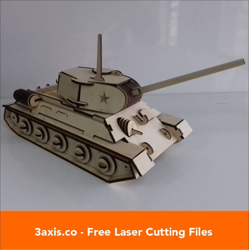 Intra απο ξύλο plywood 3mm-4mm πάχος - Ξύλινο μοντέλο Heavy Tank Δίασταση 30x30 cm Intraeaxys-r1z24z21