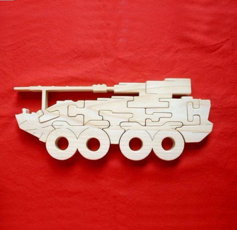 Intra απο ξύλο plywood 3mm-4mm πάχος - Tank Jigsaw Puzzle Δίασταση 30x30 cm Intraeaxys-075y3y3o