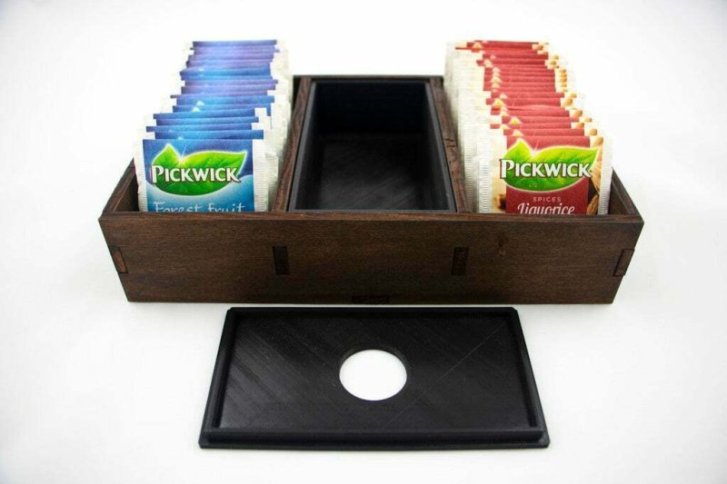 Intra απο ξύλο plywood 3mm-4mm πάχος - Διοργανωτής για φακελάκια τσαγιού Δίασταση 30x30 cm Intraeaxys-zo98yyr1