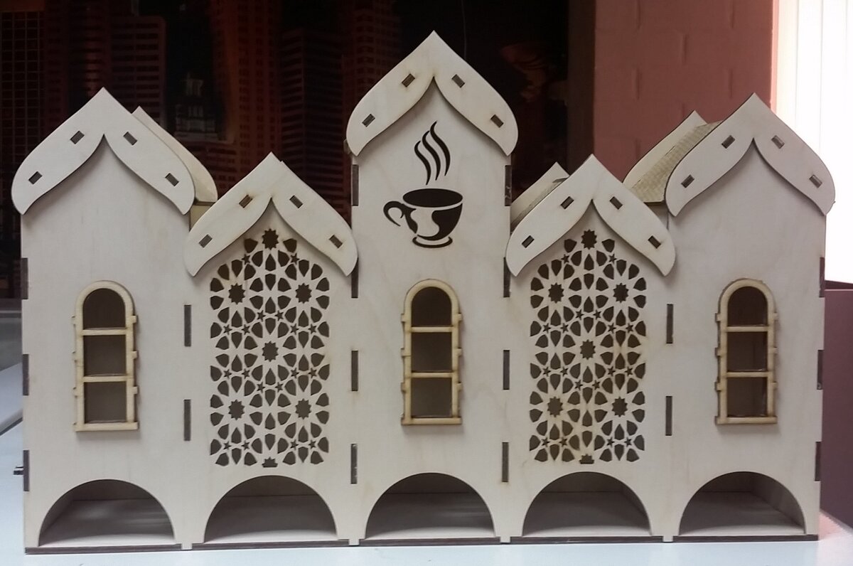 Σετ των 2 Intra απο ξύλο plywood 3mm-4mm πάχος - Μεγάλη συσκευασία τσαγιού Organizer Multi Pack Δίασταση 20x20 cm Intraeaxys-ro6y2637