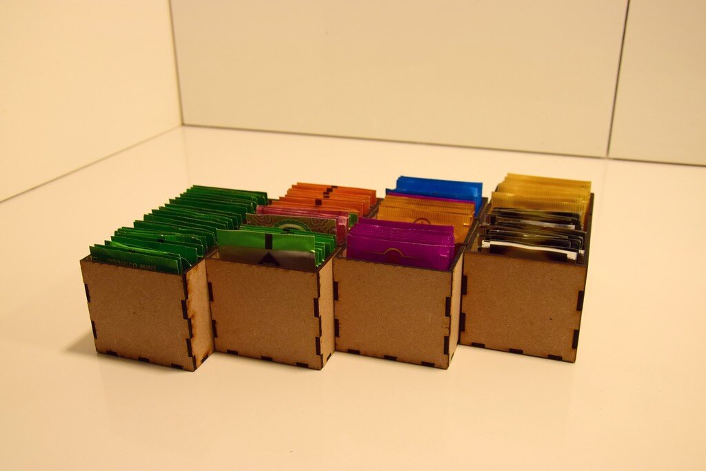 Intra απο ξύλο plywood 3mm-4mm πάχος - Συρτάρι οργάνωσης τσαγιού Δίασταση 30x30 cm Intraeaxys-joedj4d1