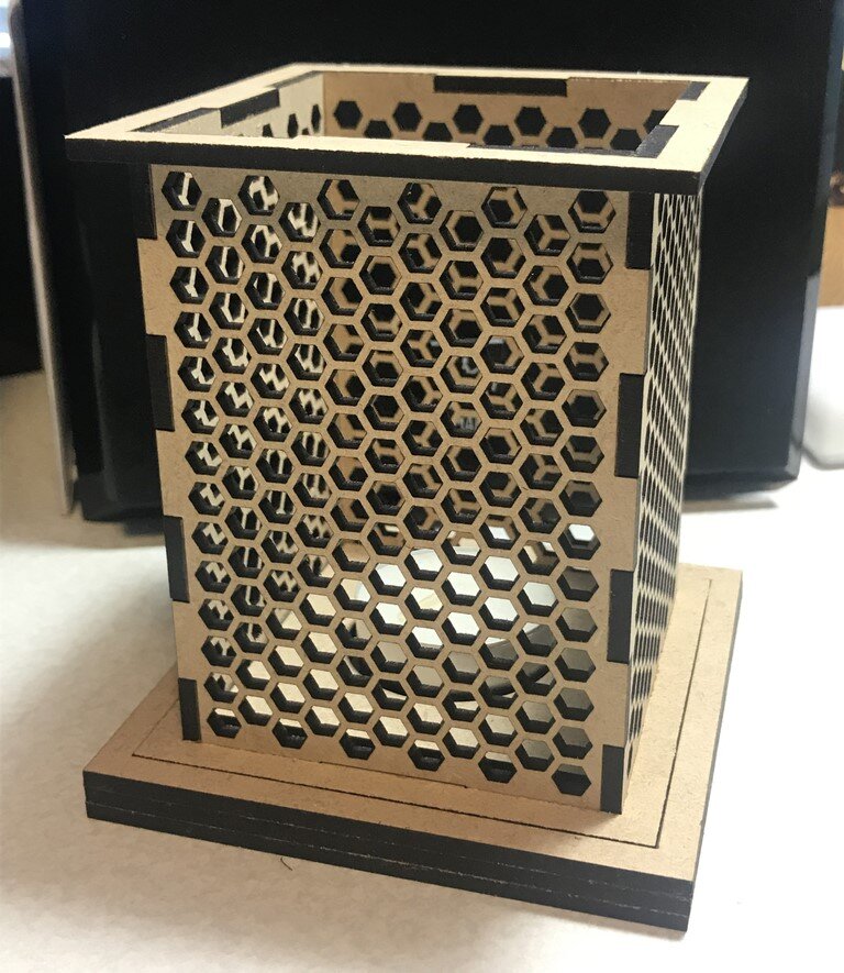 Intra απο ξύλο plywood 3mm-4mm πάχος - Κηροπήγιο τσαγιού Δίασταση 30x30 cm Intraeaxys-51rr3l01