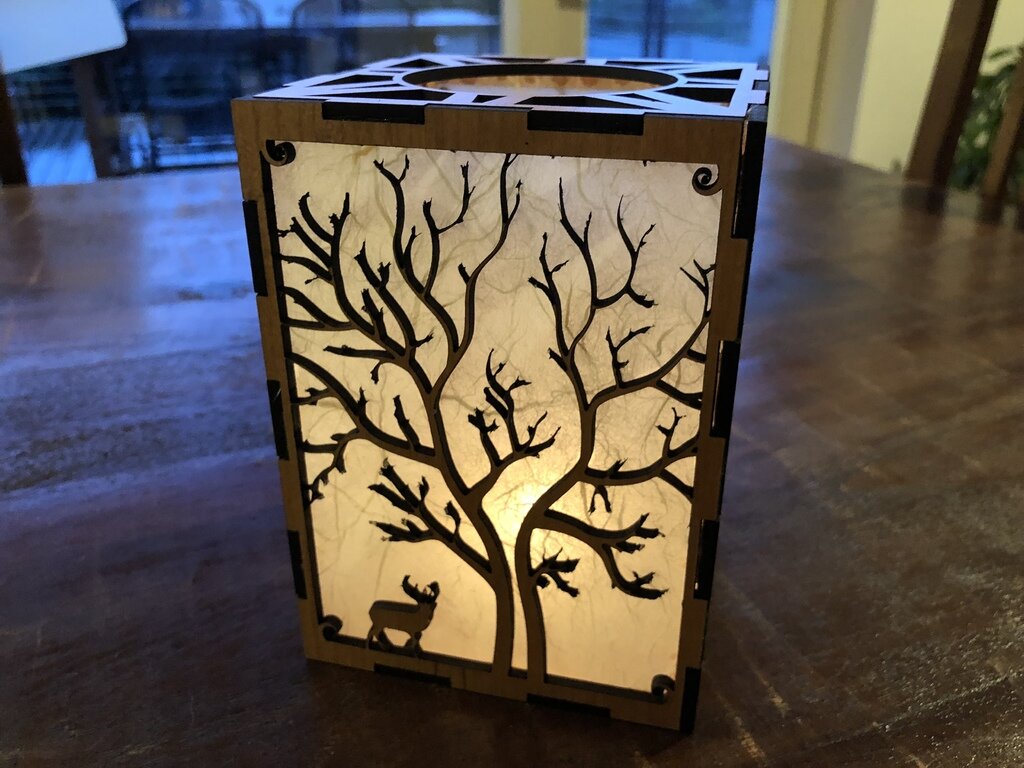 Intra απο ξύλο plywood 3mm-4mm πάχος - Ξύλινη Κηροπήγα Δίασταση 30x30 cm Intraeaxys-ro6yp5n7