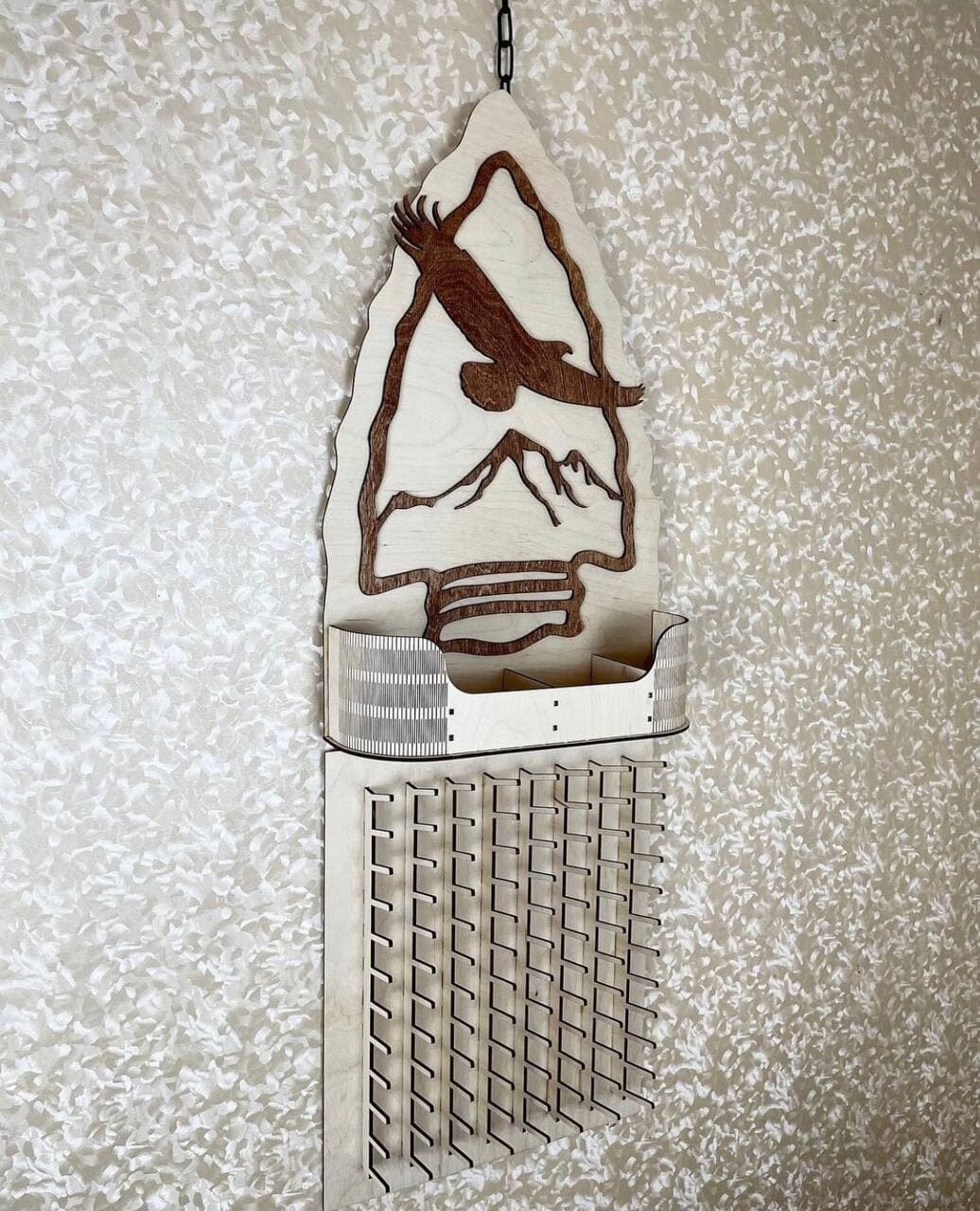 Intra απο ξύλο plywood 3mm-4mm πάχος - Κρεμαστό Ράφι Οργανωτής Ραπτικής Ραπτικής Κλωστή Ραπτικής 4mm Δίασταση 30x30 cm Intraeaxys-zo9yxz47