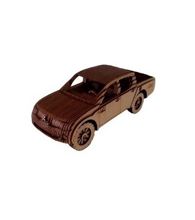 Intra απο ξύλο plywood 3mm-4mm πάχος - Mitsubishi L200 Triton 3D Puzzle Ξύλινο μοντέλο Δίασταση 30x30 cm Intraeaxys-eo0qlz01