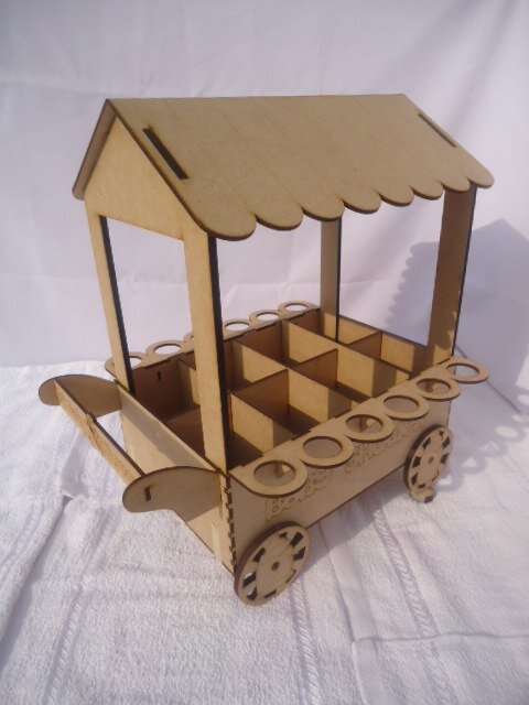 Intra απο ξύλο plywood 3mm-4mm πάχος - Πρότυπο καροτσιού Sweet Troly Candy Δίασταση 30x30 cm Intraeaxys-qommrx4o