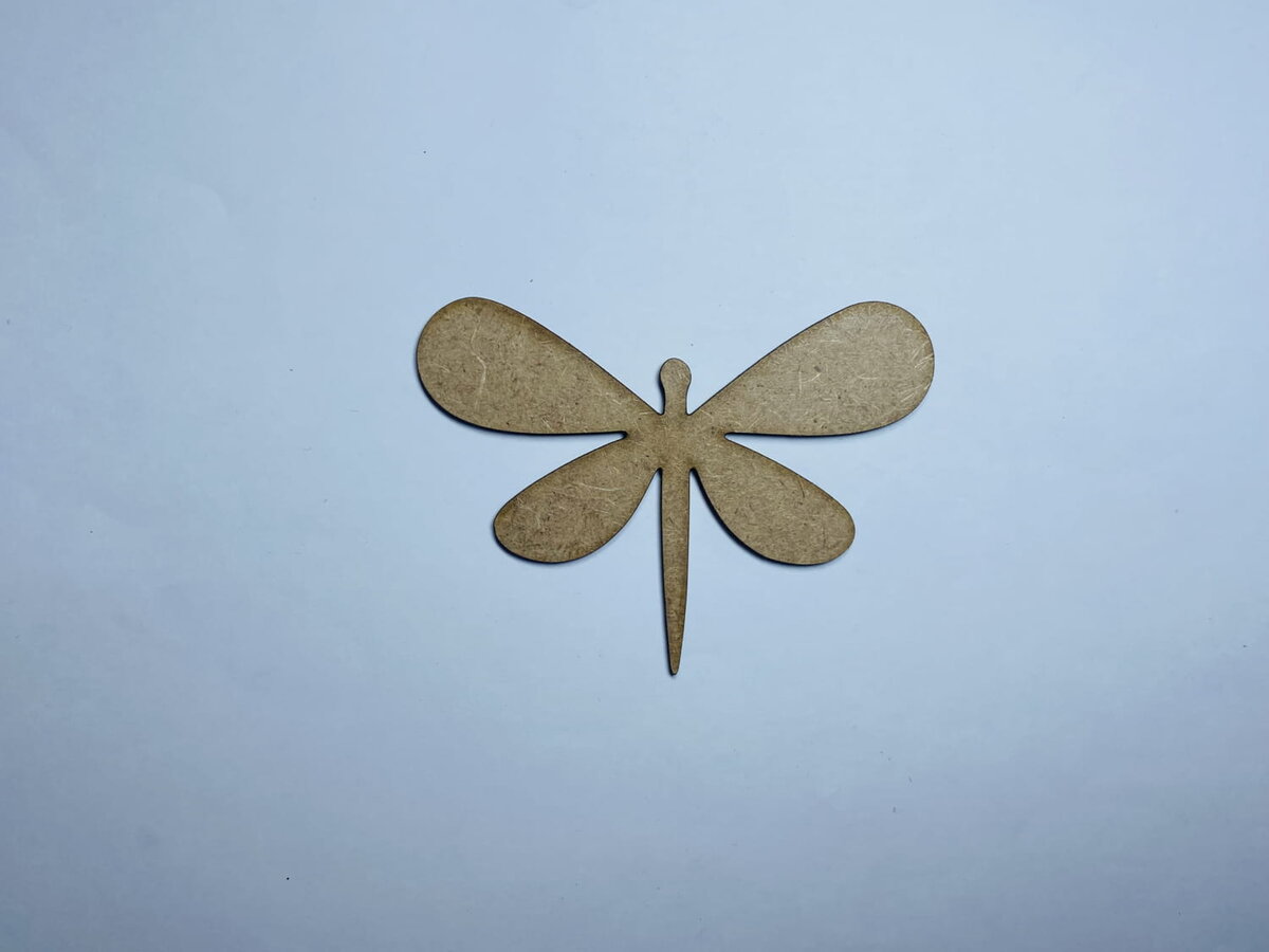Intra απο ξύλο plywood 3mm-4mm πάχος - Dragonfly Shape Dragonfly Unfinished Wood cutout Δίασταση 30x30 cm Intraeaxys-91jdv4l1