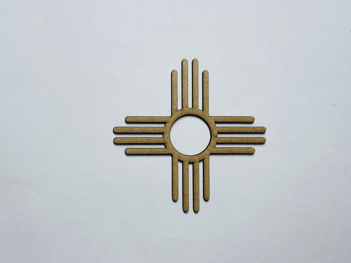 Intra απο ξύλο plywood 3mm-4mm πάχος - Σύμβολο Zia Σχήμα Ξύλινη κοπή Δίασταση 30x30 cm Intraeaxys-r1z2nk21