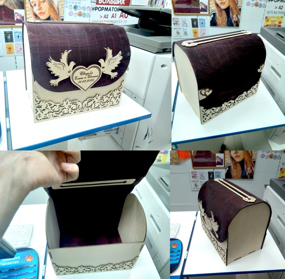 Intra απο ξύλο plywood 3mm-4mm πάχος - Ξύλινο κουτί με ευχετήρια κάρτα γάμου Keeper for Wedding Δίασταση 30x30 cm Intraeaxys-eo20vxm7