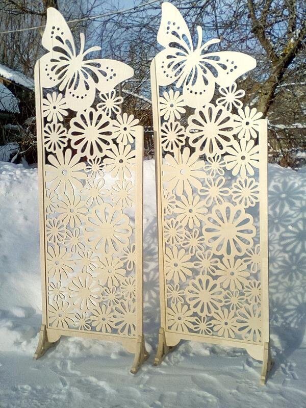 Intra απο ξύλο plywood 3mm-4mm πάχος - Οθόνη Butterfly Iron Gate Δίασταση 30x30 cm Intraeaxys-eoxl254o