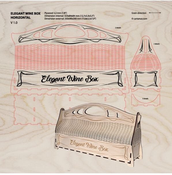 Intra απο ξύλο plywood 3mm-4mm πάχος - Ξύλινο Κάρι κρασιού Δίασταση 30x30 cm Intraeaxys-r1zq0qw1