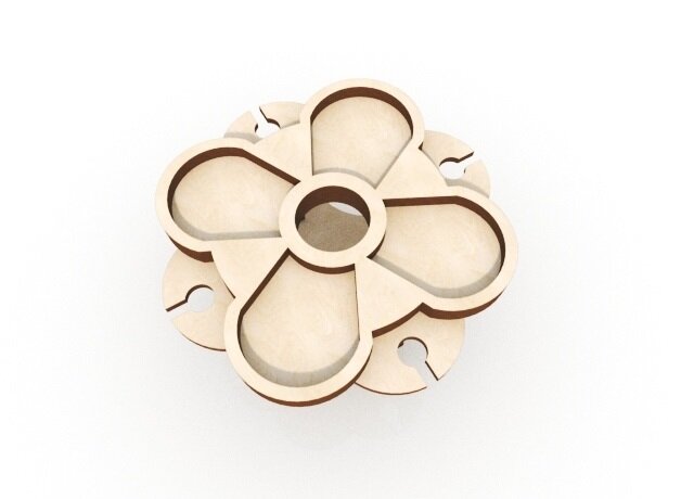 Intra απο ξύλο plywood 3mm-4mm πάχος - Γυάλινη βάση στήριξης για μπουκάλι κρασιού Επιτραπέζιο κρασιού Δίασταση 30x30 cm Intraeaxys-078yl04o