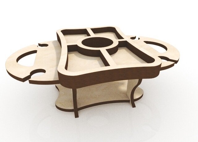 Intra απο ξύλο plywood 3mm-4mm πάχος - Θήκη για μπουκάλια και ποτήρια επιτραπέζιου κρασιού Δίασταση 30x30 cm Intraeaxys-m1d6npd7