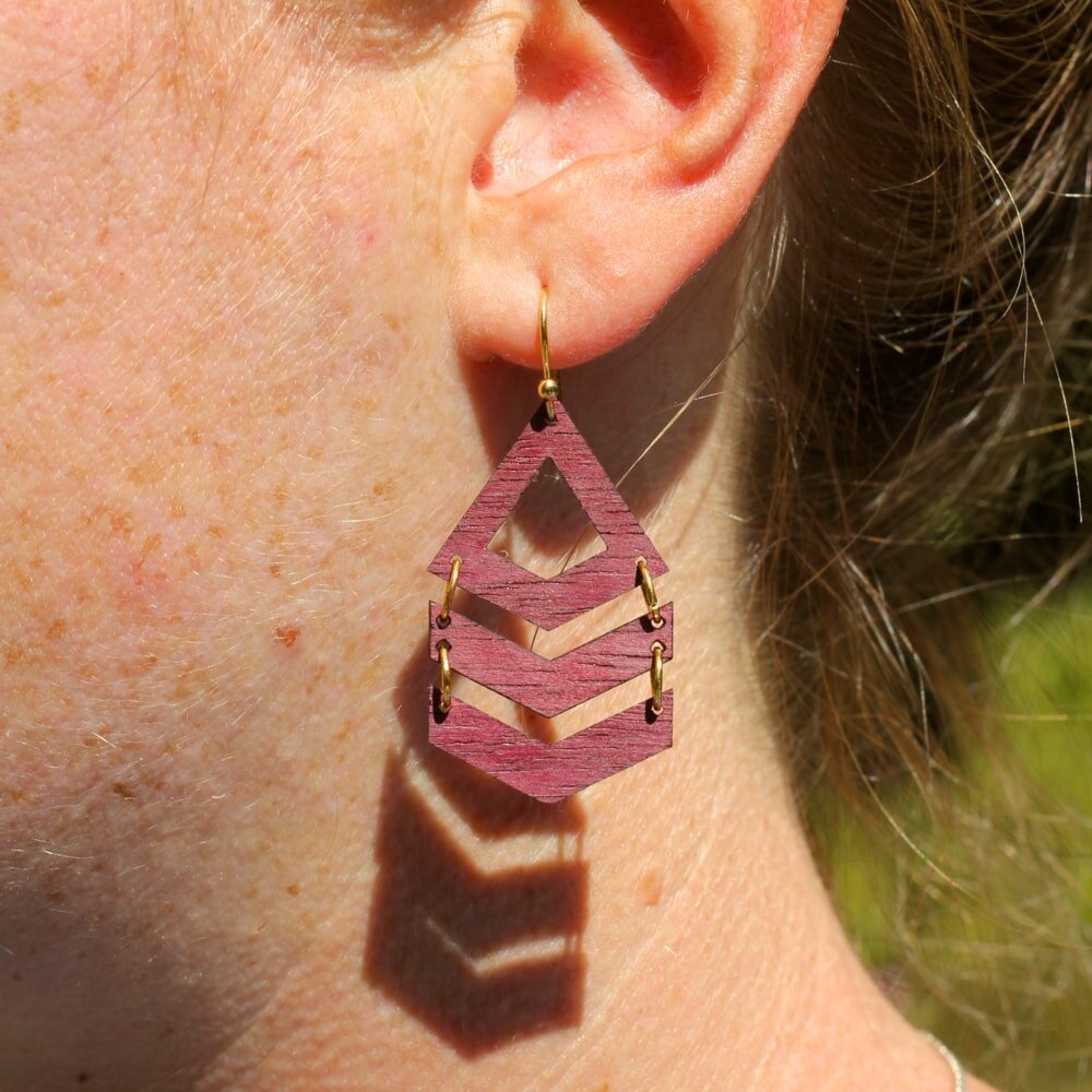 Σετ των 3 Intra απο ξύλο plywood 3mm-4mm πάχος - Ξύλινα Σκουλαρίκια Chevron Δίασταση 3x3 cm Intraeaxys-p7ym6n57