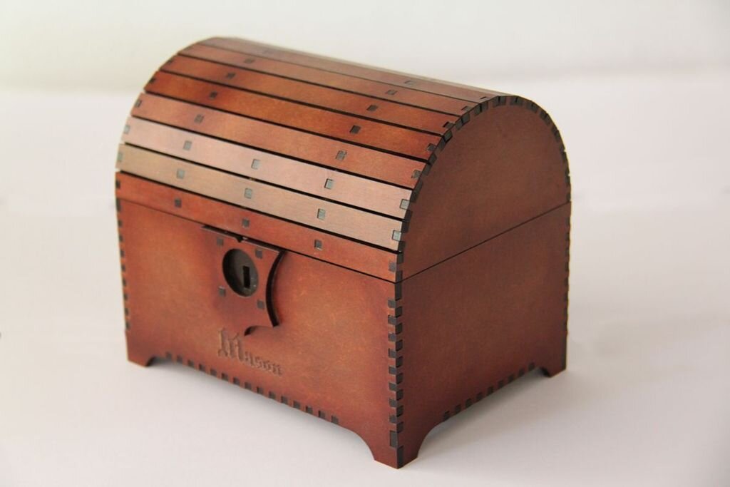 Intra απο ξύλο plywood 3mm-4mm πάχος - Σεντούκι Θησαυρού με Κλειδαριά 3mm Δίασταση 30x30 cm Intraeaxys-m1d690d7