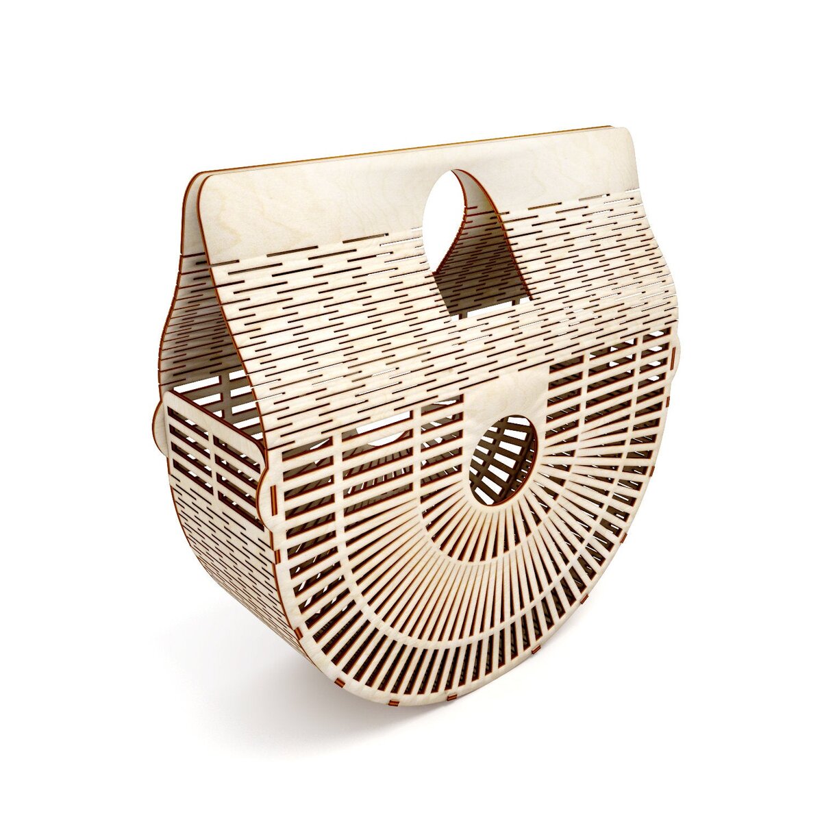 Intra απο ξύλο plywood 3mm-4mm πάχος - Γυναικεία Ξύλινη Τσάντα Clutch Δίασταση 30x30 cm Intraeaxys-eoxl69vo