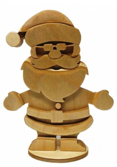 Intra απο ξύλο plywood 3mm-4mm πάχος - Ξύλινος Άγιος Βασίλης Δίασταση 30x30 cm Intraeaxys-eoxlmpvo