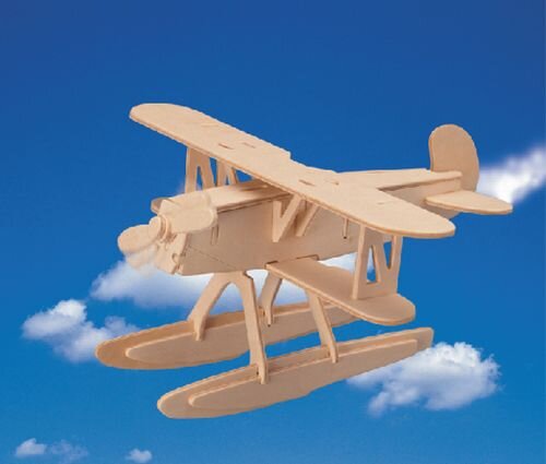 Intra απο ξύλο plywood 3mm-4mm πάχος - Τρισδιάστατο παζλ Pontoon Plane Δίασταση 30x30 cm Intraeaxys-075y250o