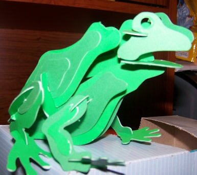 Intra απο ξύλο plywood 3mm-4mm πάχος - Frog 3D Puzzle 3mm Δίασταση 30x30 cm Intraeaxys-075yqz0o