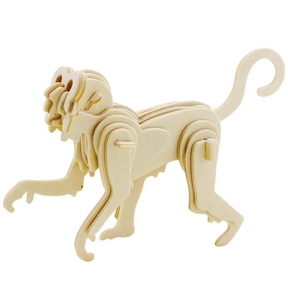 Intra απο ξύλο plywood 3mm-4mm πάχος - Αρχείο DWG 3D ξύλινου παζλ Monkey Δίασταση 30x30 cm Intraeaxys-zo9yn647