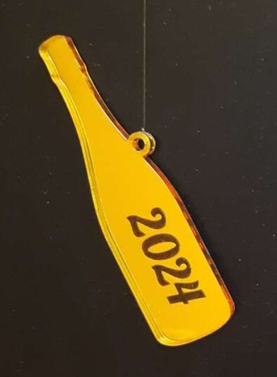 Σετ των 2 Intra απο ξύλο plywood 3mm-4mm πάχος - Στολίδι σαμπάνιας Δίασταση 10x10 cm Intraeaxys-zo9yrxx7