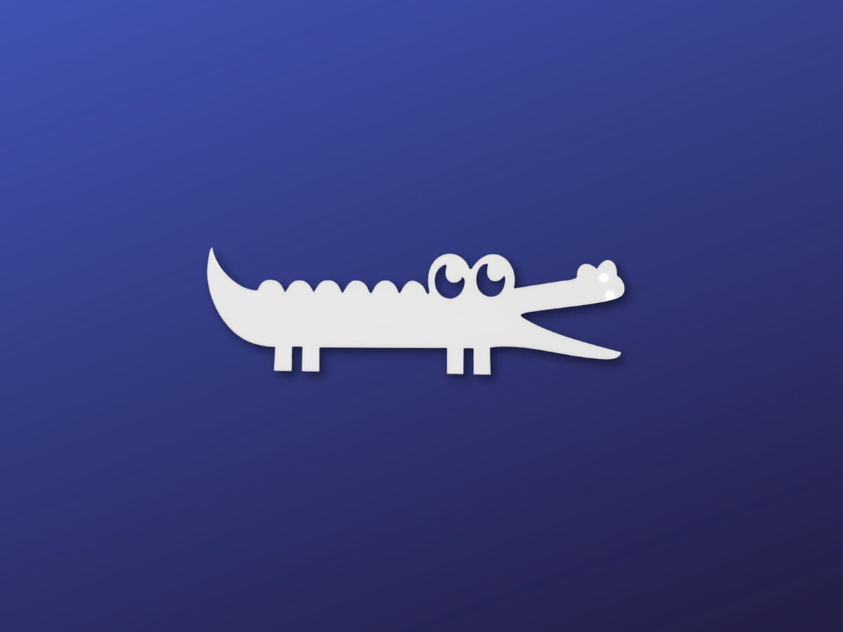 Intra απο ξύλο plywood 3mm-4mm πάχος - Αλιγάτορα ημιτελές σχήμα κοπής ξύλου Δίασταση 30x30 cm Intraeaxys-r7vml6l7