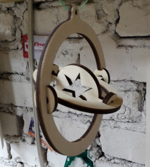 Σετ των 2 Intra απο ξύλο plywood 3mm-4mm πάχος - Χριστουγεννιάτικο Στολίδι Ξύλινη Μπάλα 4mm Δίασταση 10x10 cm Intraeaxys-lopqjqk7