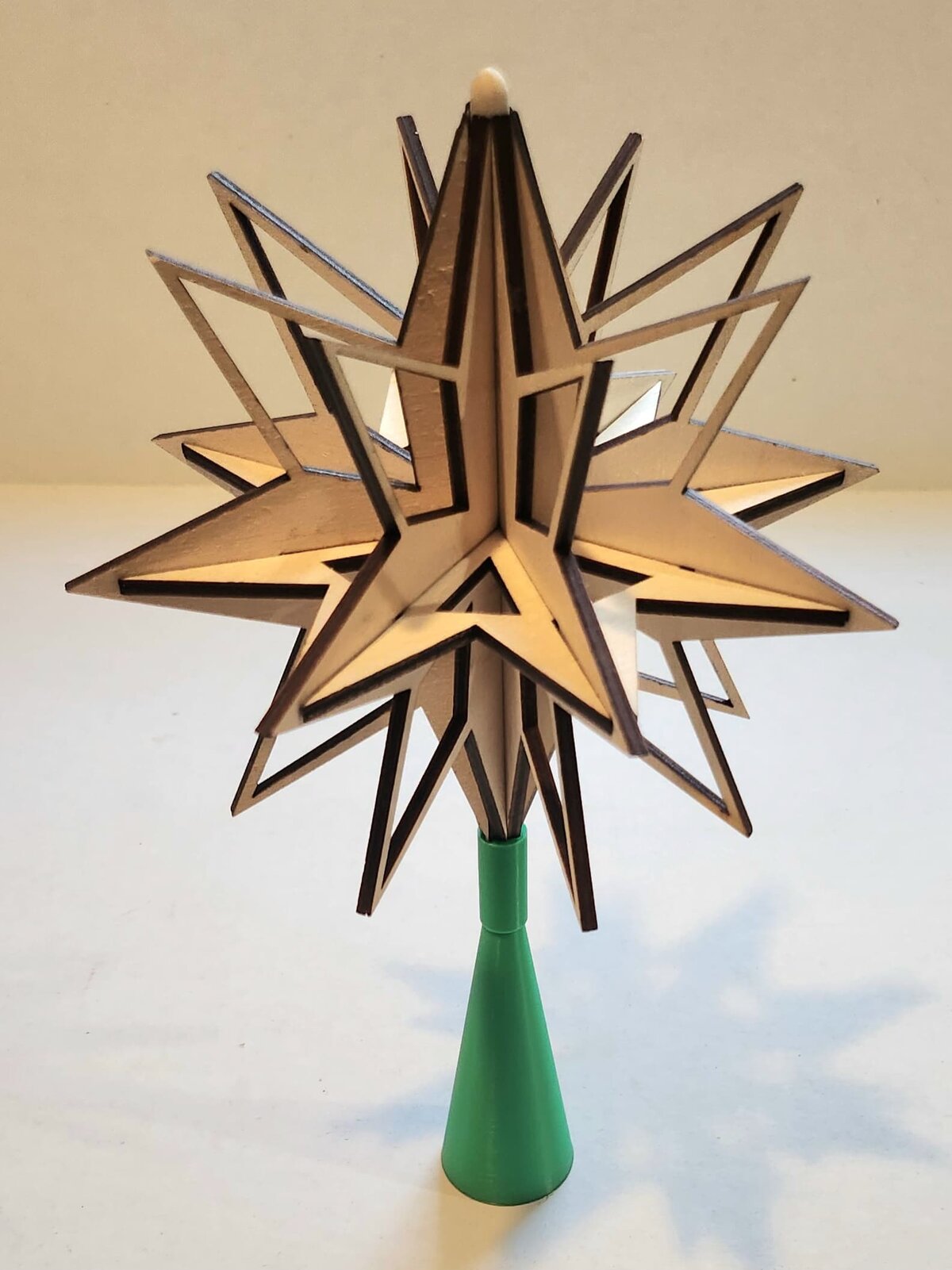 Intra απο ξύλο plywood 3mm-4mm πάχος - Ακρυλικό Moravian Star 26 Point Δίασταση 20x20 cm Intraeaxys-eo209k67