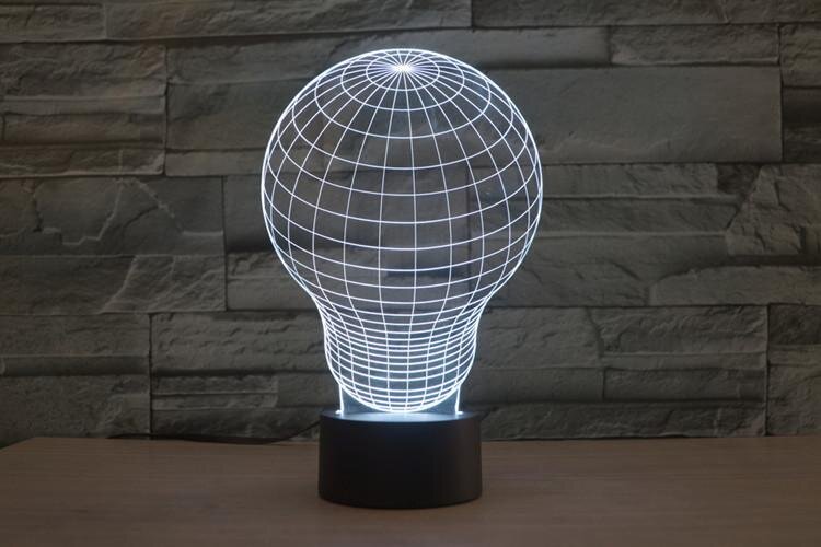 Intra απο ξύλο plywood 3mm-4mm πάχος - Λάμπα φωτός 3D LED Illusion Night Light Light Δίασταση 30x30 cm Intraeaxys-d1l9jx1m