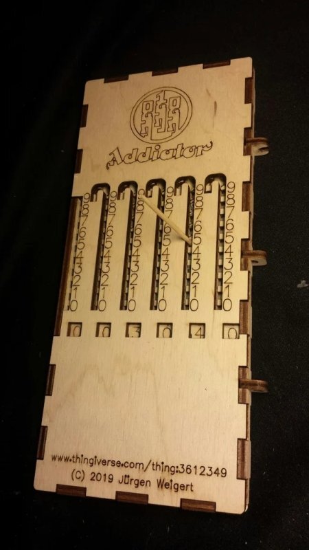 Intra απο ξύλο plywood 3mm-4mm πάχος - Υπολογιστής διαφανειών Addiator Δίασταση 30x30 cm Intraeaxys-eo4y4z8o