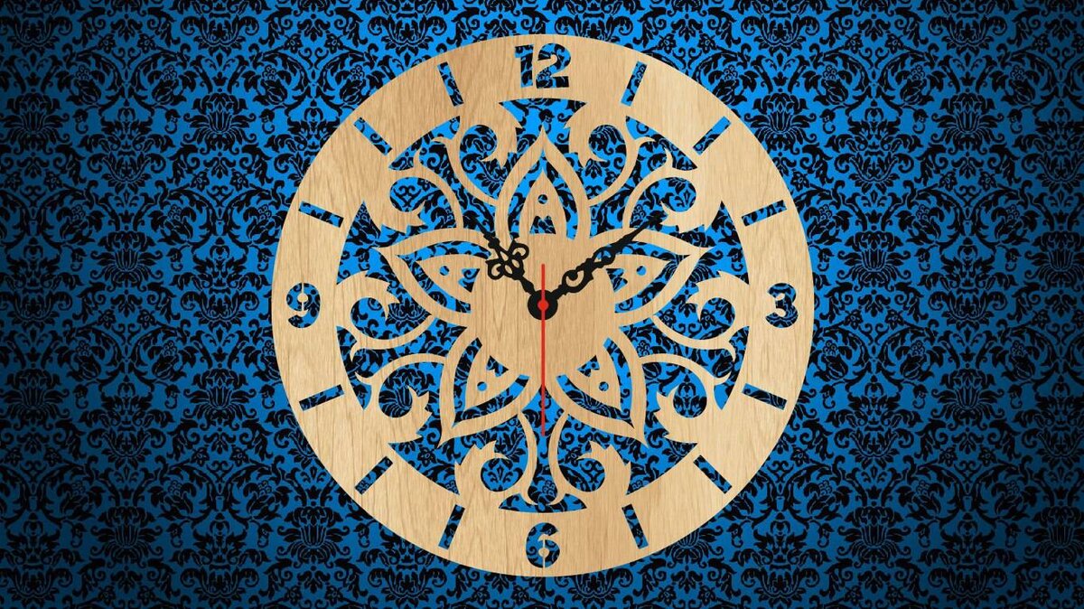 Intra απο ξύλο plywood 3mm-4mm πάχος - Ρολόι Δίασταση 30x30 cm Intraeaxys-6o3xkron