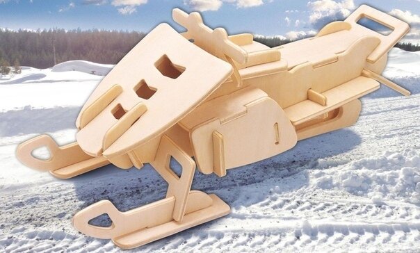 Intra απο ξύλο plywood 3mm-4mm πάχος - Snowmobile Δίασταση 30x30 cm Intraeaxys-078ymqqo