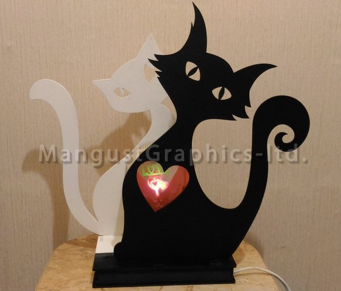 Intra απο ξύλο plywood 3mm-4mm πάχος - Stilnik Koshki Love Δίασταση 30x30 cm Intraeaxys-voq8geo2