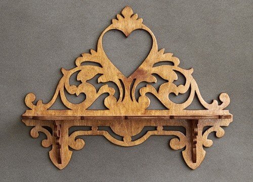 Intra απο ξύλο plywood 3mm-4mm πάχος - Ράφι τοίχου διάνυσμα Δίασταση 30x30 cm Intraeaxys-6o359r1n