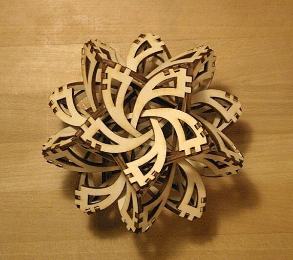 Intra απο ξύλο plywood 3mm-4mm πάχος - Frabjous Sculpture 30 Pieces Δίασταση 30x30 cm Intraeaxys-6o3yg437